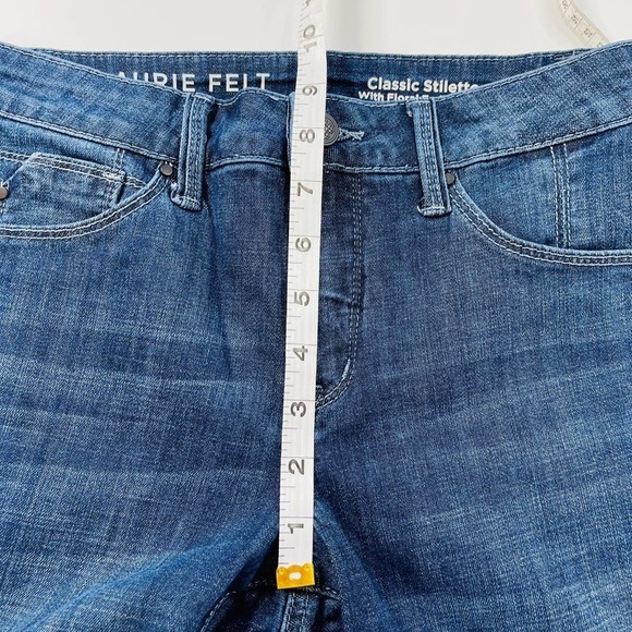 Laurie Felt Classic Stilletto with Floral Emroidery Step Hem - Picture 13 of 15